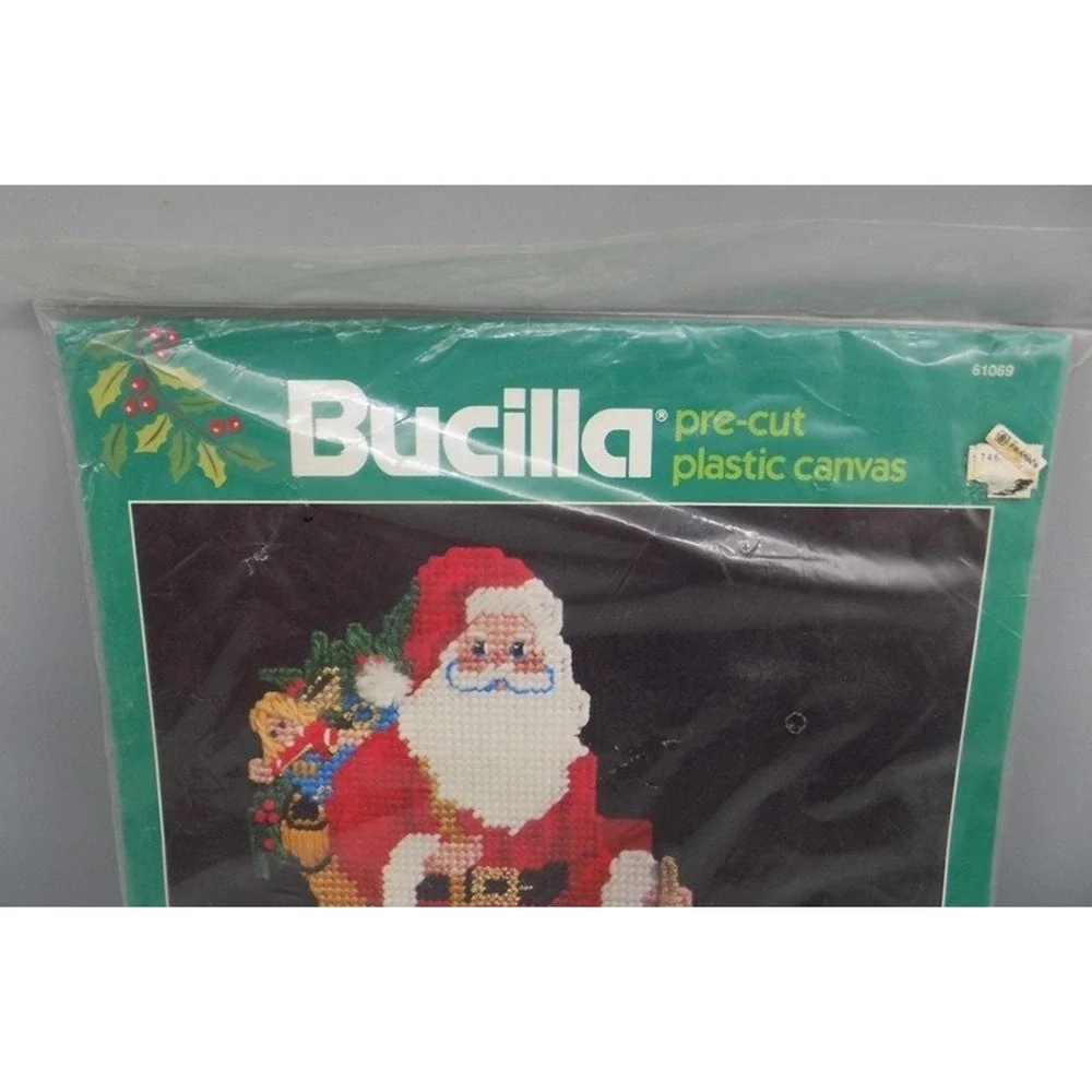 New Bucilla Ye Olde Santa Centerpiece Doorstop Kit Complete #61069 Needlepoint